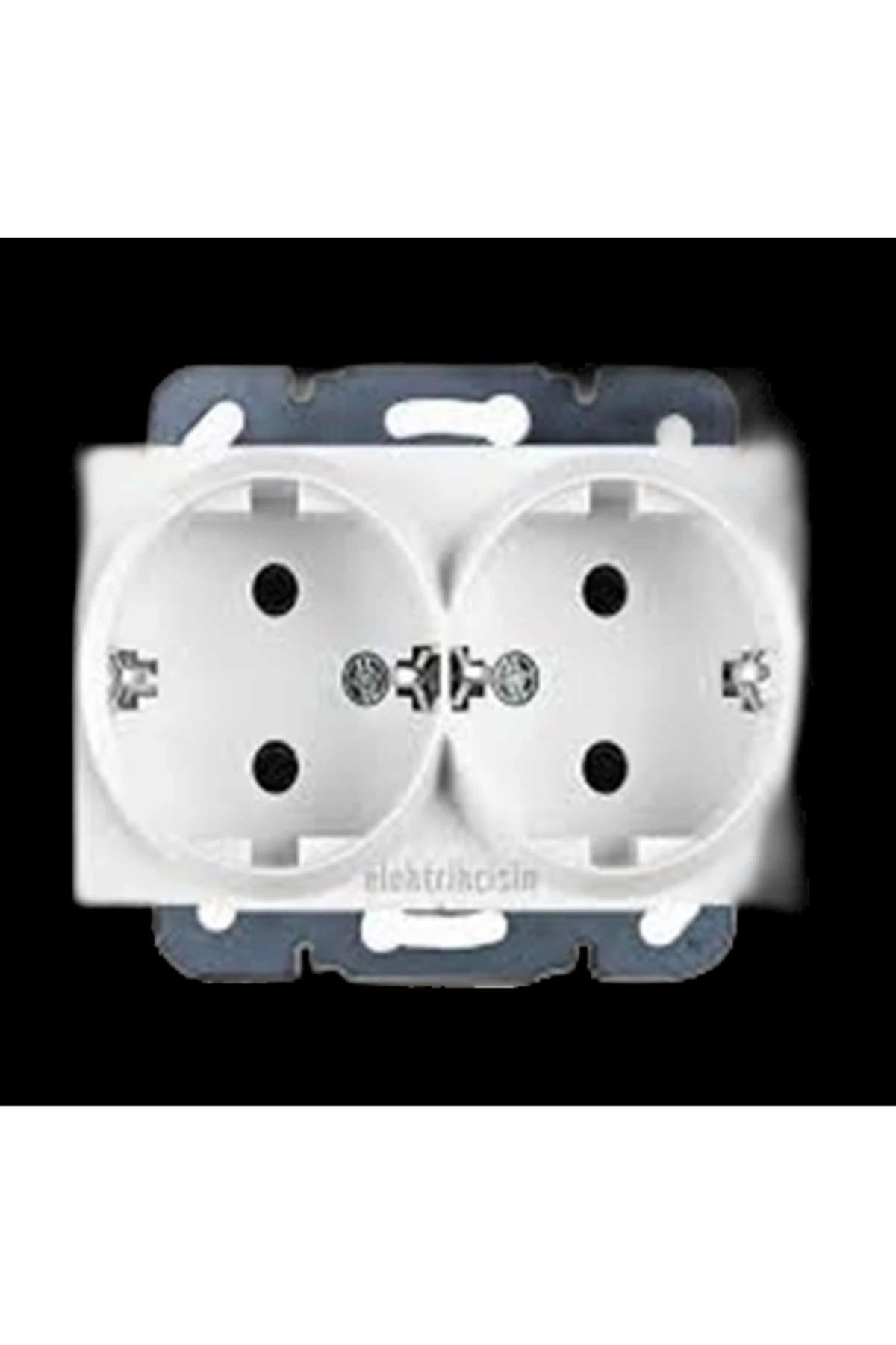 Karre BEYAZ Sıva Altı İkili Topraklı Priz (Çerçevesiz)