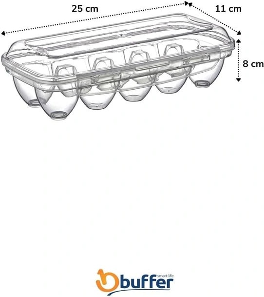 10 Bölmeli Kilitli Kapaklı Yumurtalık Saklama Kutusu YU110 (5047)
