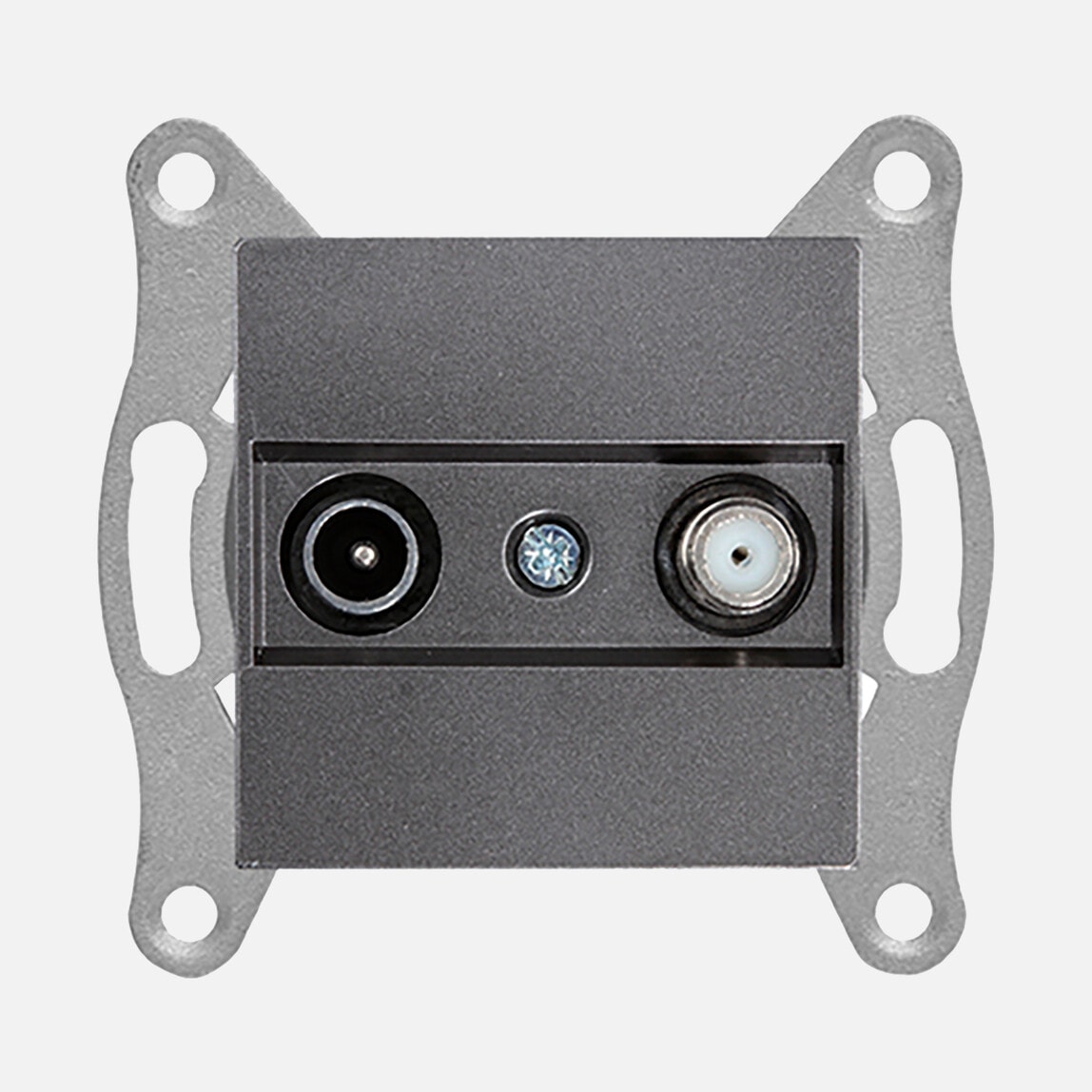 Rita Mekanizmalı Tuş Tv-Sat Prizi (Sonlu) Füme