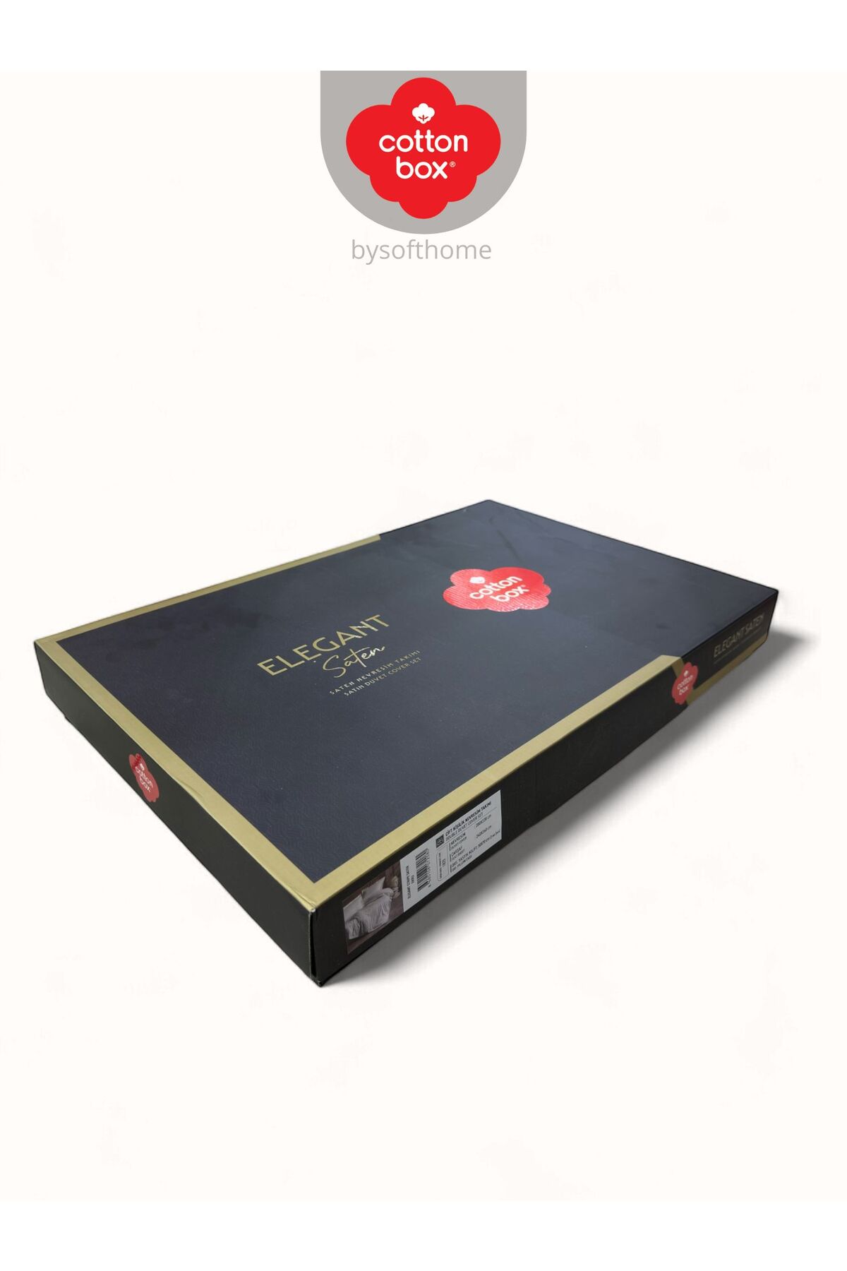 Elegant Stripe Ekru Çift Kişilik Pamuk Saten Nevresim Takımı