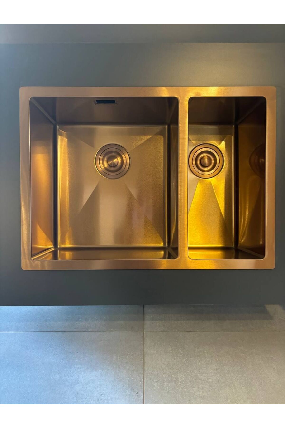 Stella 6345 Altın Paslanmaz Çelik 45×63×22,8 cm Mutfak Evyesi, Eviye, Mutfak