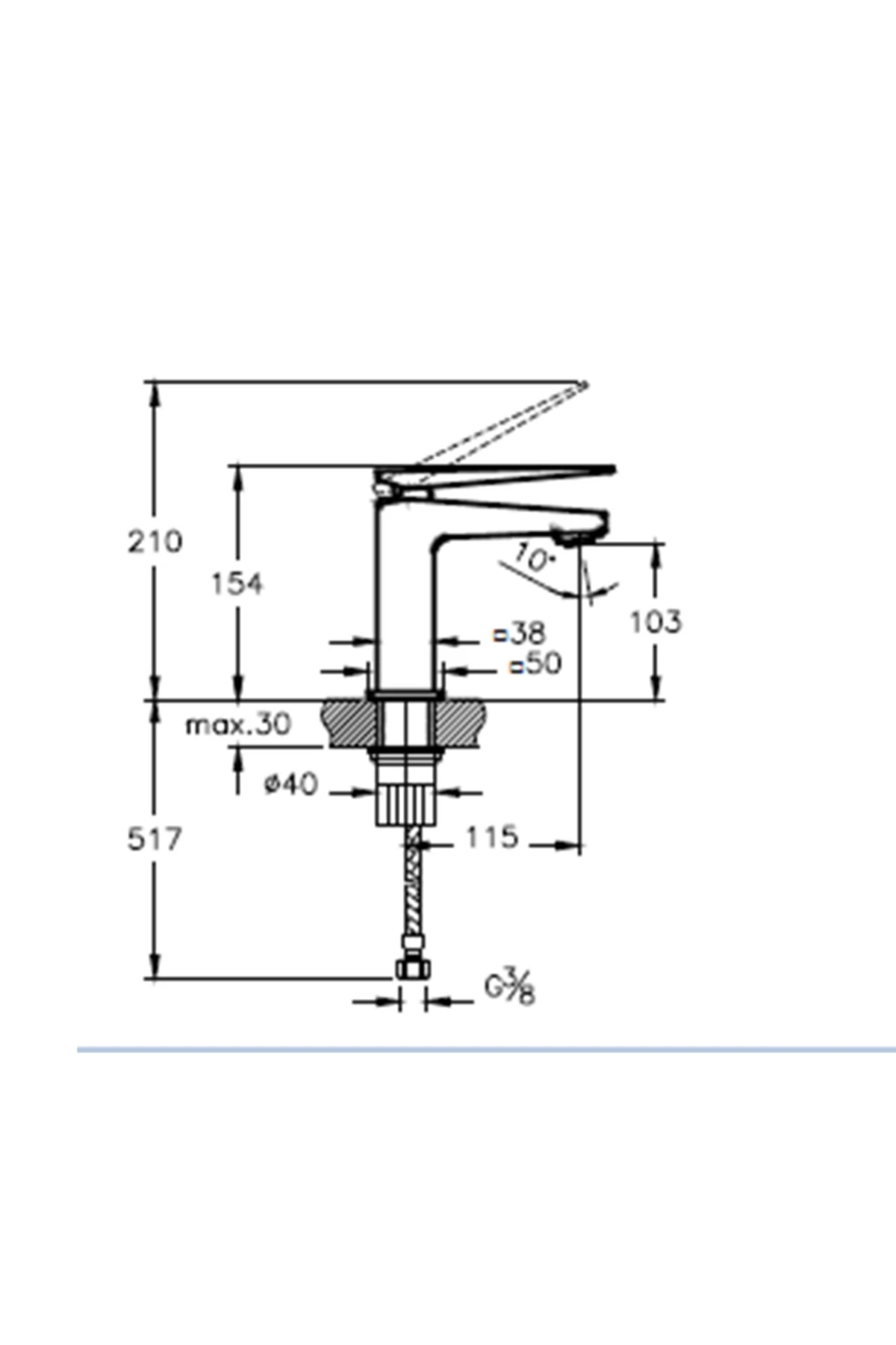 Brava A42608 Lavabo Bataryası Krom