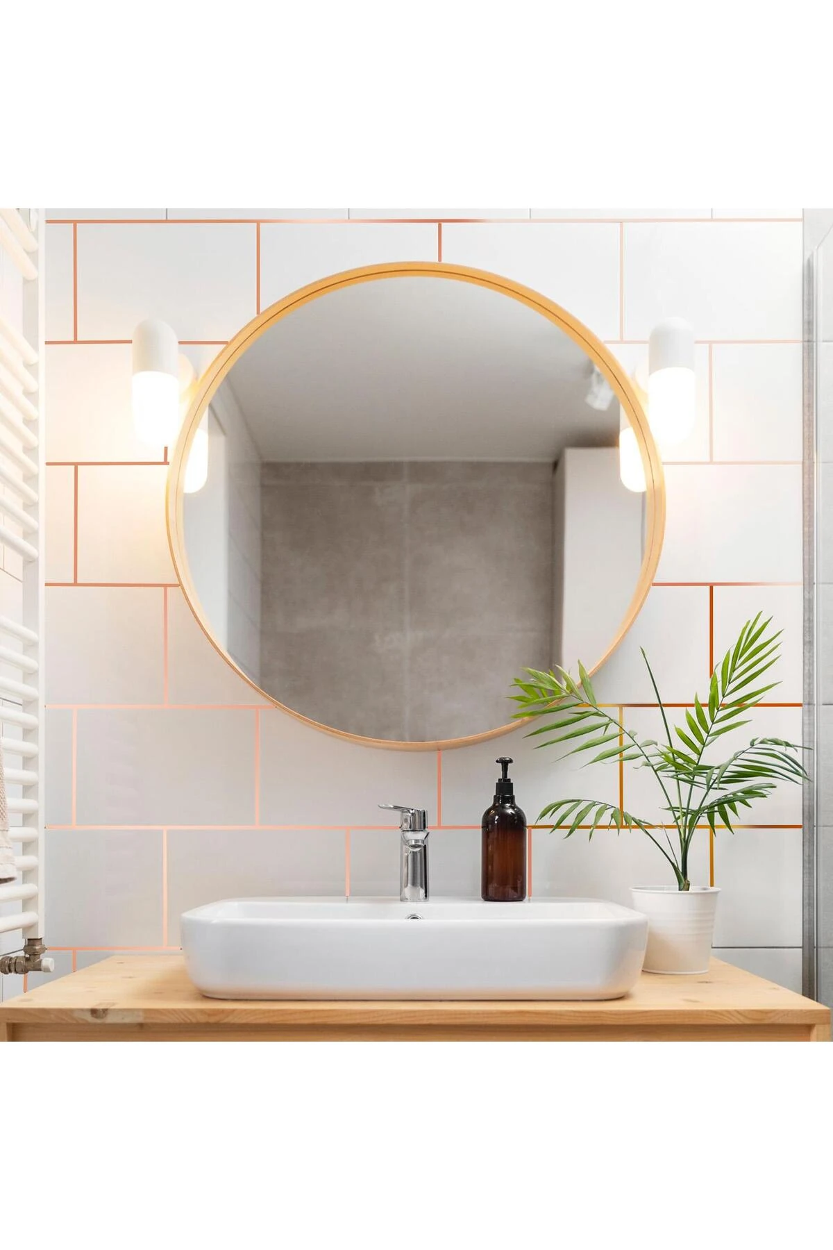 Fayans Arası Kendinden Yapışkanlı Şerit Derz Bandı Bakır Renkli En:5mm Boy:50mt