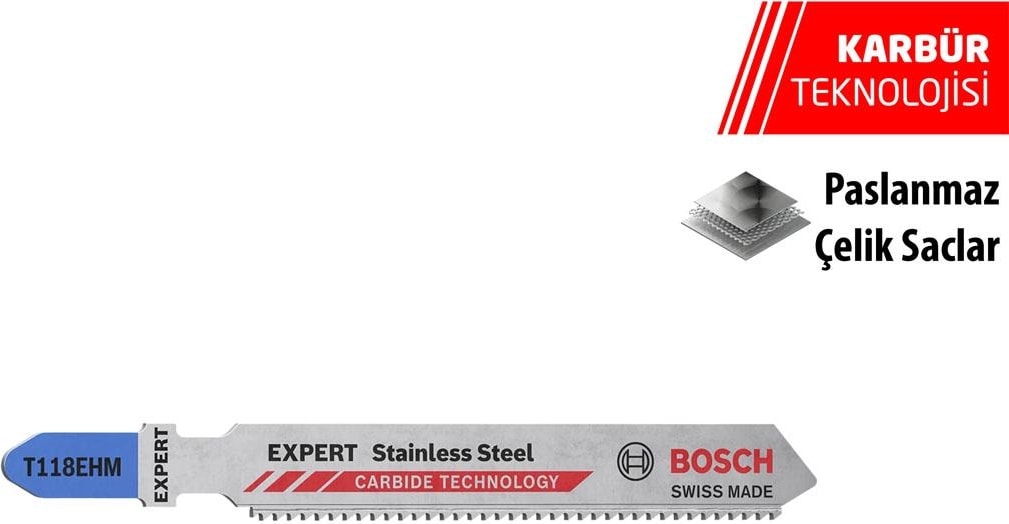 BOSCH Expert T118 Ehm Paslanmaz Çelik Sac Dekupaj Testere Bıçağı