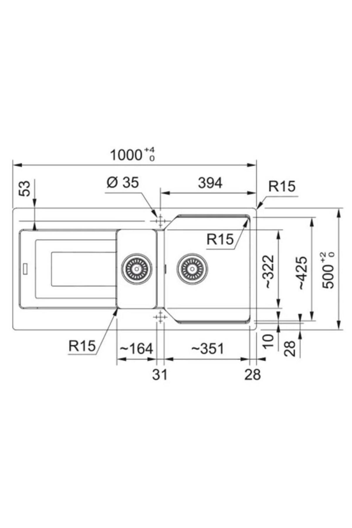 Urban UBG 651-100 Oyster Granit Evye Active Plus Doccia 2.0 Batarya Set