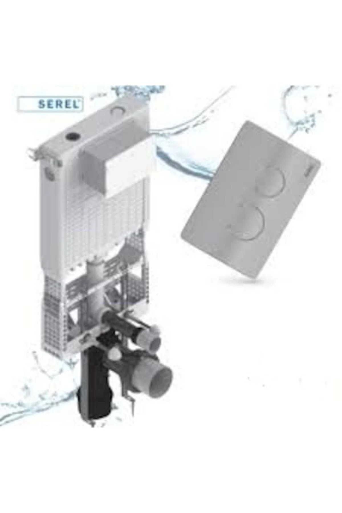 Serel Mat Krom Basma Butonu--parmak Izi Bırakmaz--p570180