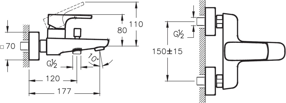 Sento A42516 Banyo Bataryası Krom