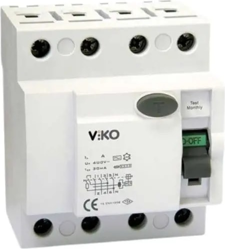 4X32A 30MA Ac Tip Kaçak Akım Rölesi