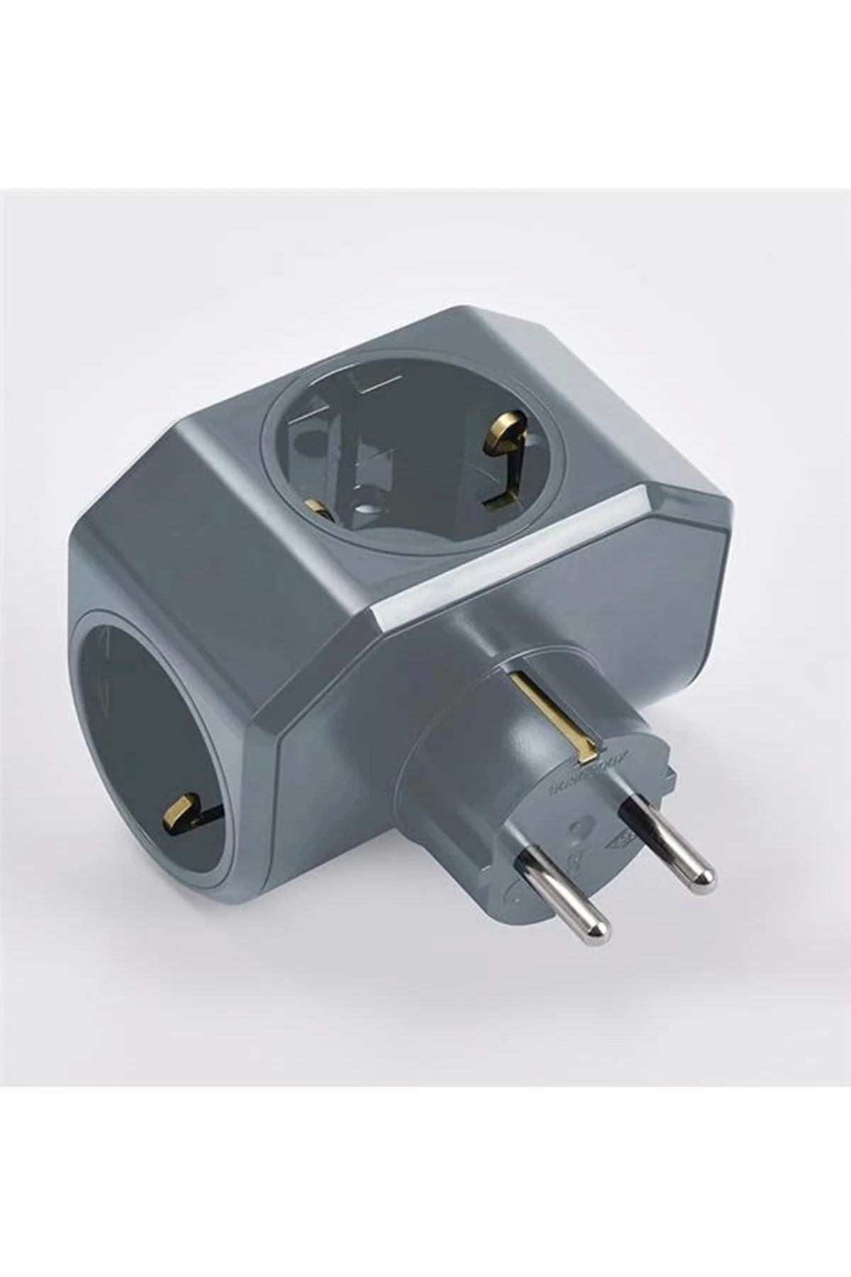 Yonca Plus Gri Üçlü Topraklı Priz Çarpma Karşıtı