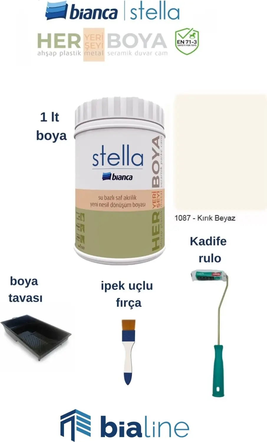 Street Rulo Paint Stella Boya Seti ( Stella Boya- Kadife Rulo - Ipek Fırça - Boya Kabı ...