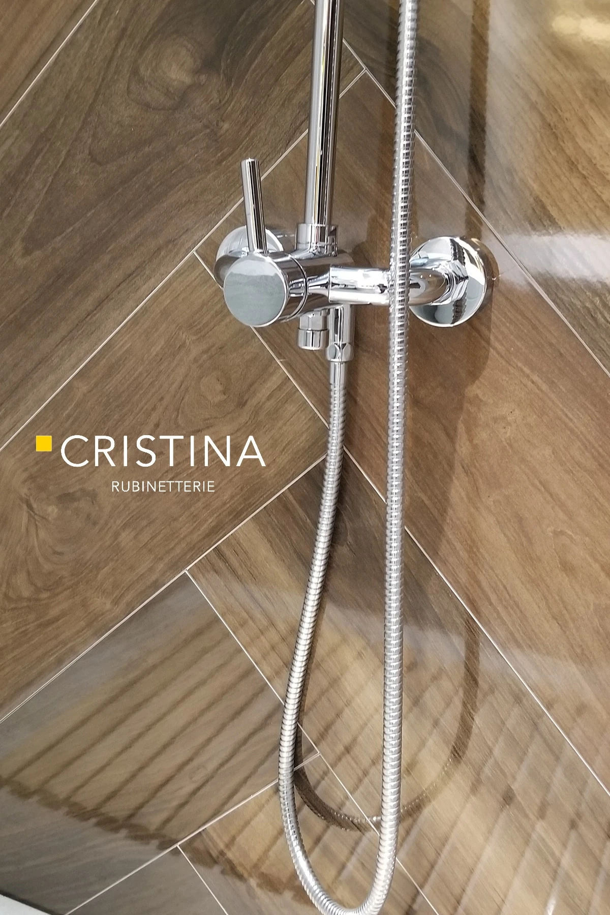 Crıstına Trıcolore Verde Duş Seti Chrome