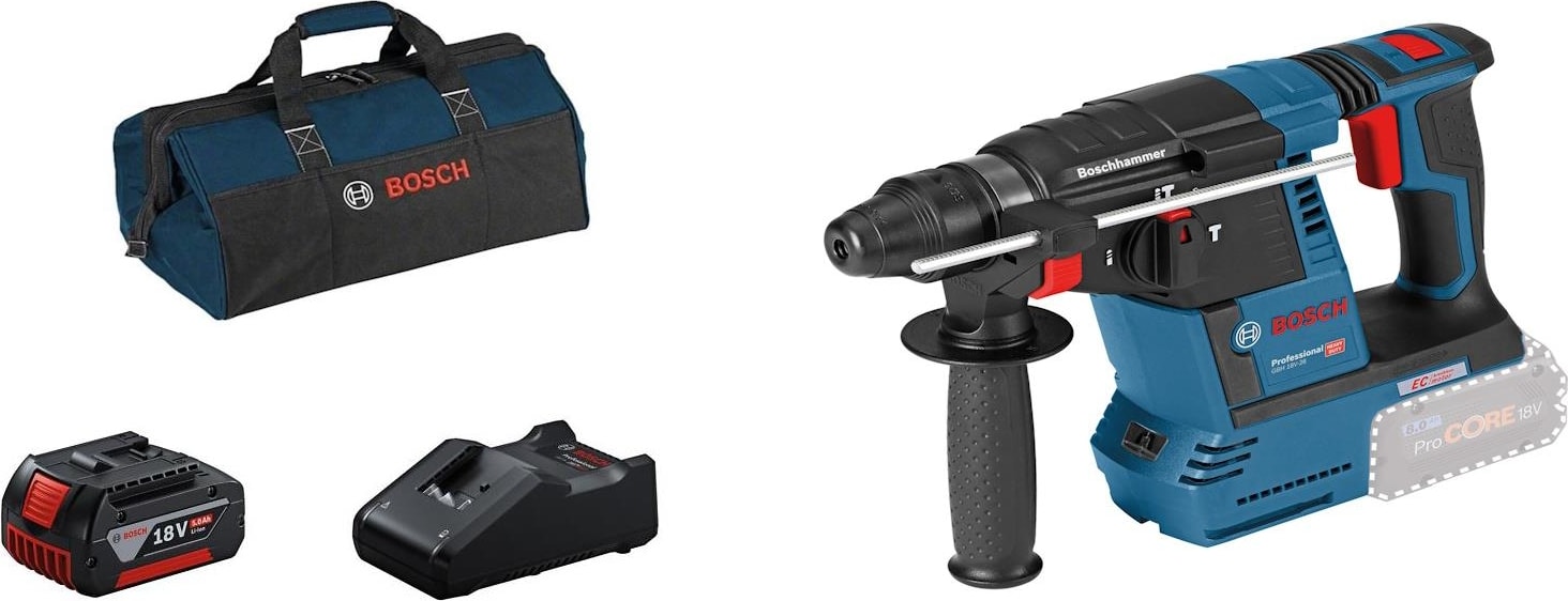 BOSCH Gbh 18V-26 1X5.0AH Tek Akülü Kırıcı Delici