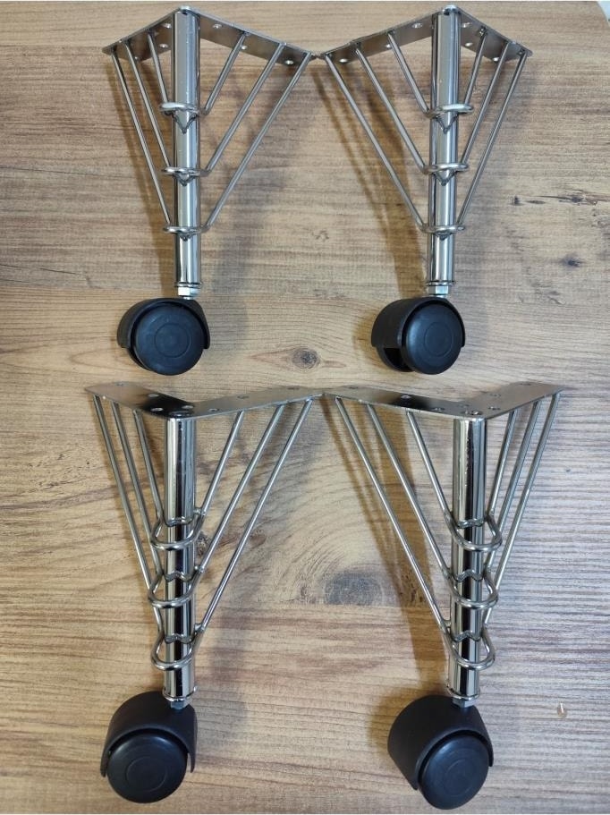 Tekerlekli Sehpa Masa Ayağı,akıllı Sehpa Ayağı, Sihirli Sehpa Ayağı Siyah 4 Adet 360 Derece 20 cm