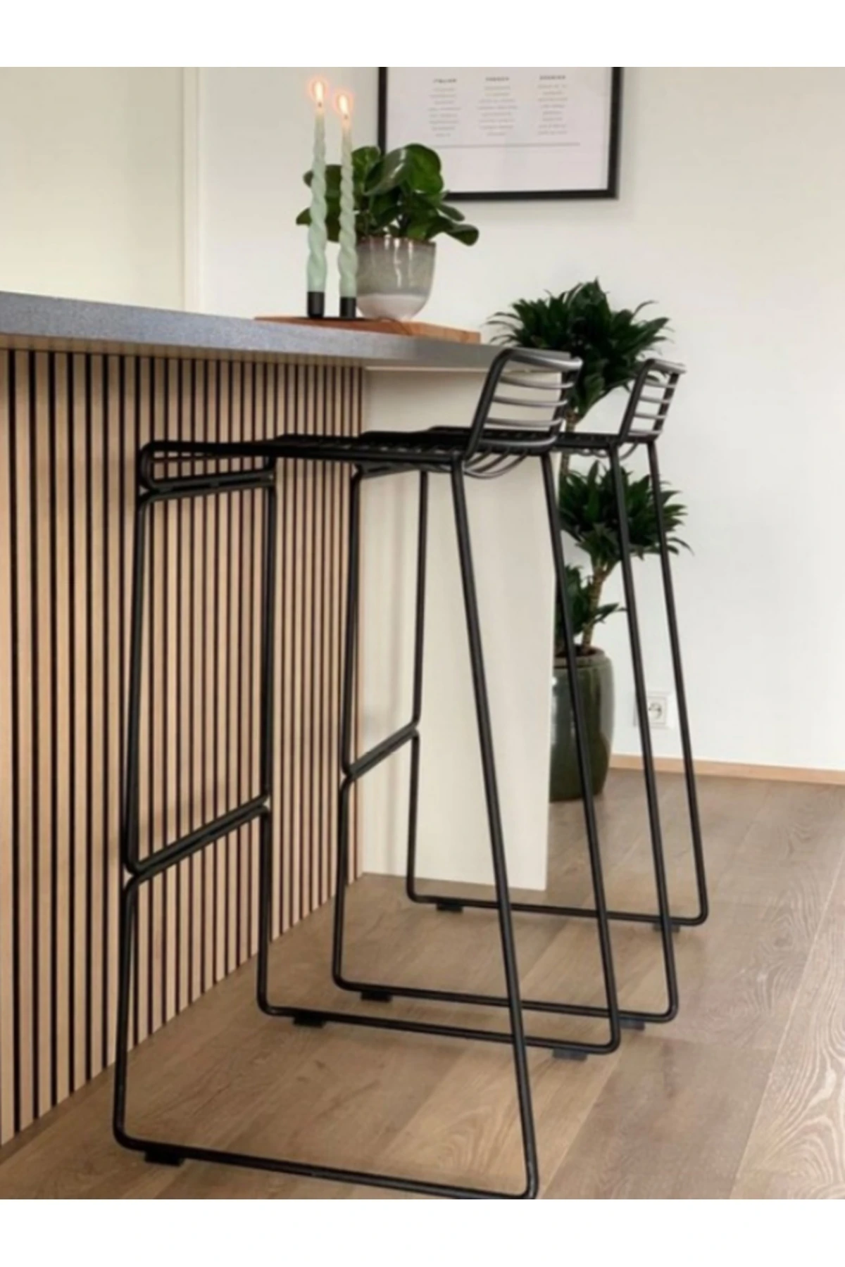 240 cm 12 Adet Kendinden Yapışkanlı Ahşap Çıta  Safir Meşe