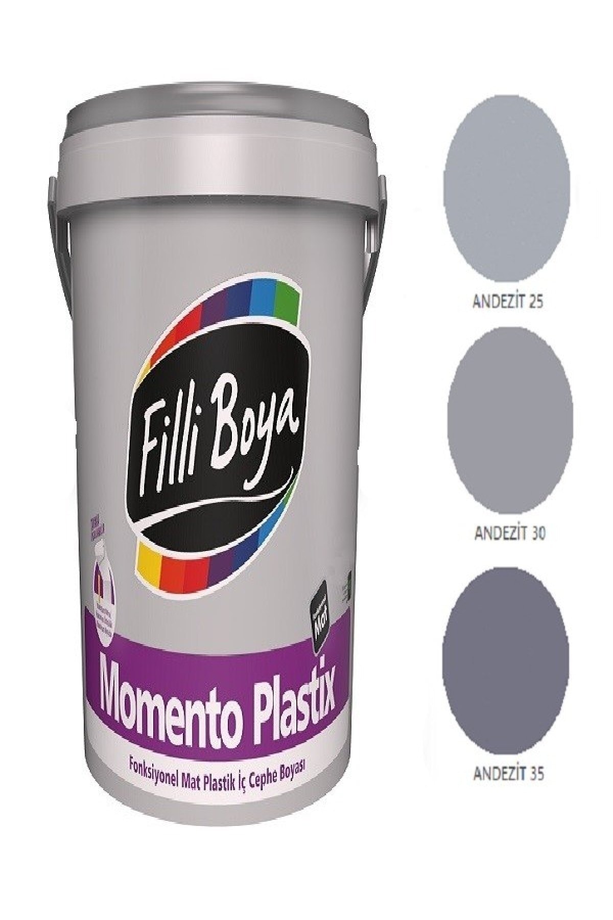 Momento Plastix Fonksiyonel Mat Plastik Iç Cephe Boyası 2.5lt (andezit 35)