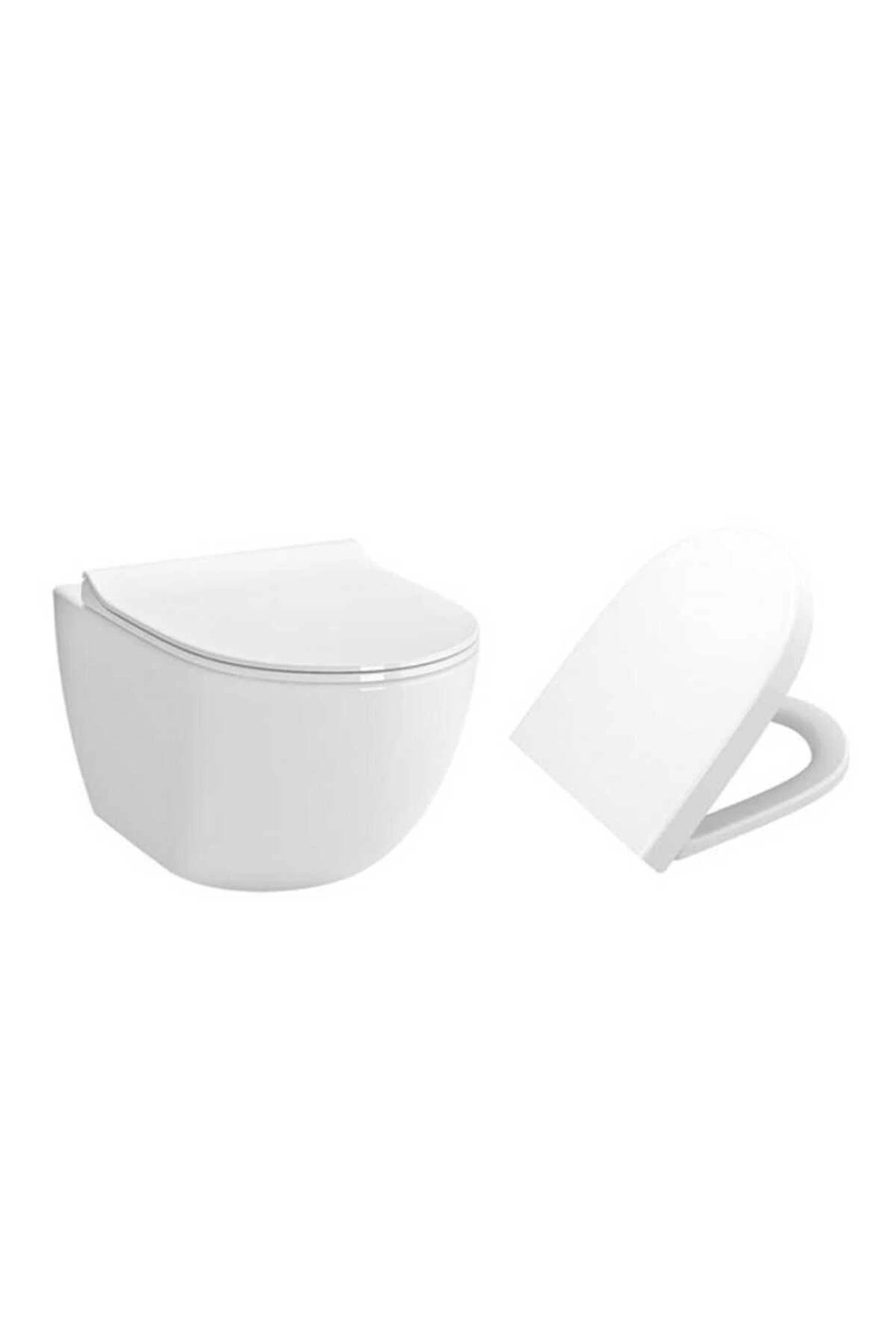 Sento Kanallı Asma Klozet ve Kapak Takımı, Beyaz