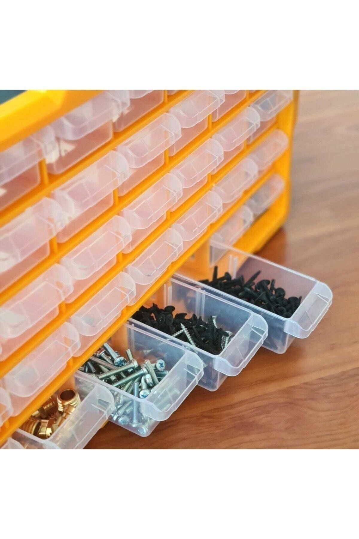 Super Bag Monoblok Çekmeceli Organizer Vida Dübel Boncuk Hobi Kutusu 20 Çekmece Organizer