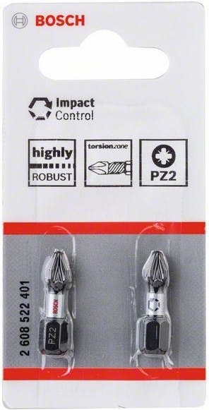 BOSCH Impact Yıldız Bits Uç PZ2X25 mm 2'li 2608522401