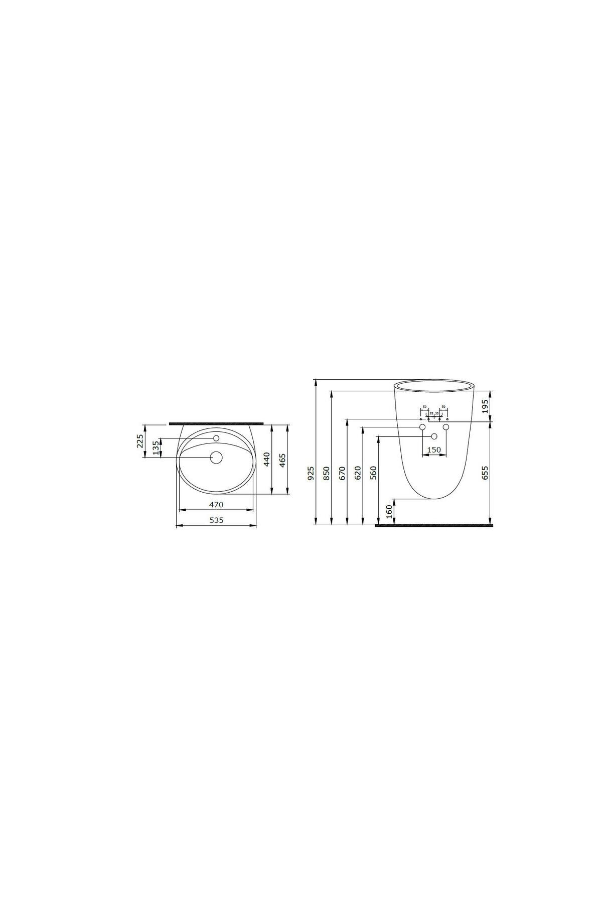 Venezia Asma Monoblok Lavabo Mat Mint Yeşil 1083-033-0126