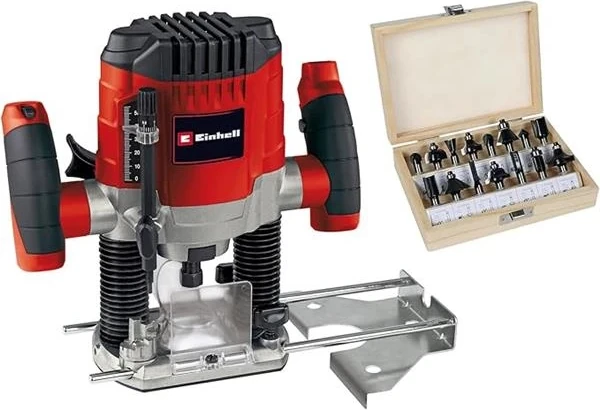 Dik Freze Tc-Ro 1155 Kit (1100 Watt, Ø 6 ve 8 Mm, Hız Ayarı, Rip Çit, Ekstraksiyon Adaptörü