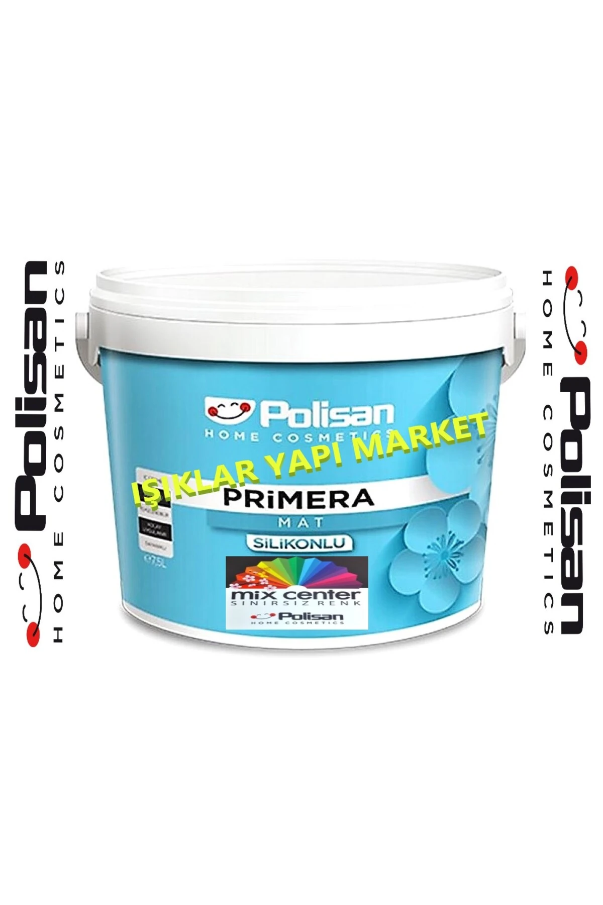 Silikonlu-iç Cephe-duvar Boyası-primera Silikonlu Mat-7,5litre(12KG.)-ci-6204 Zengin Gri