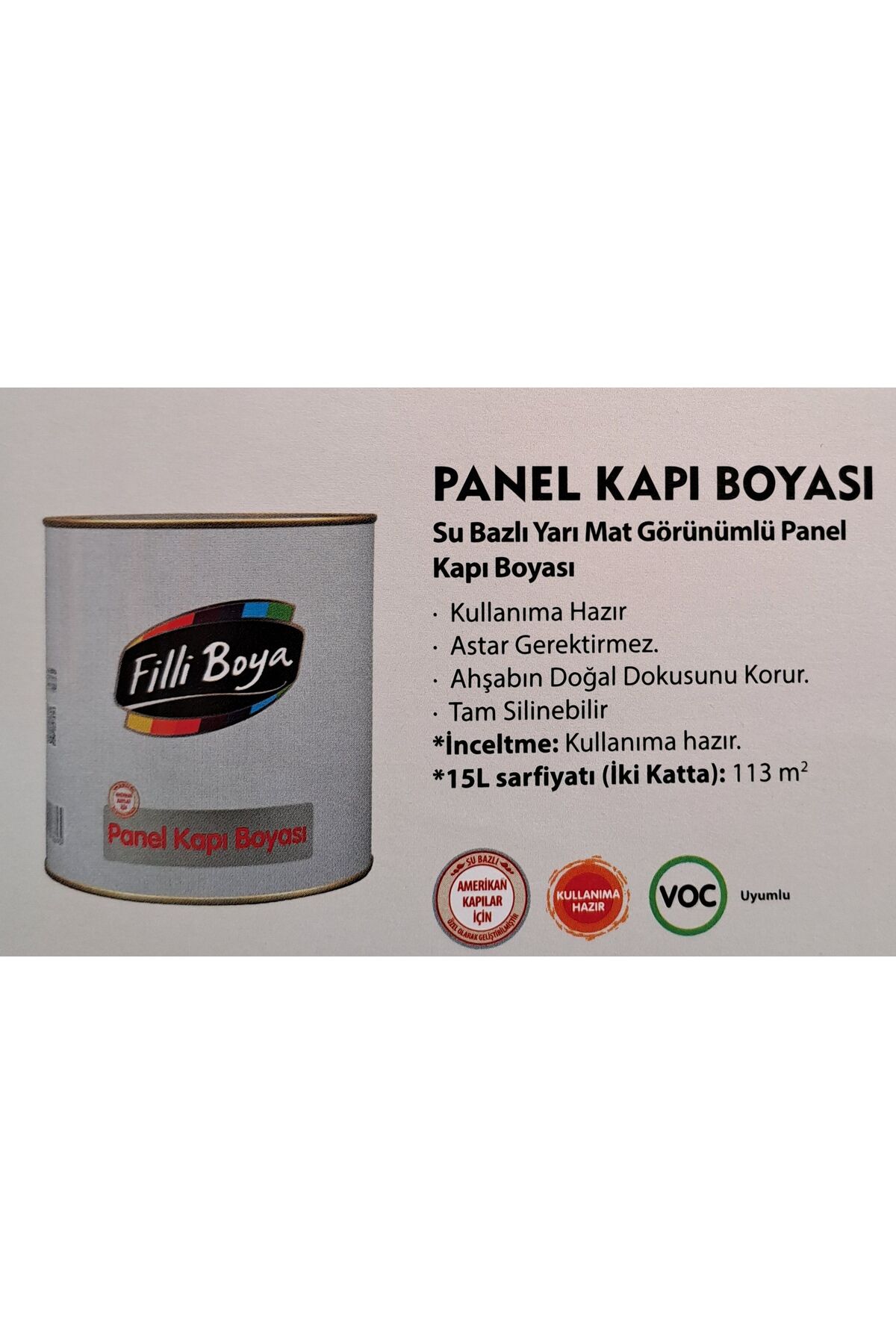 FİLLİ PANEL KAPI BOYASI 2.5 LT