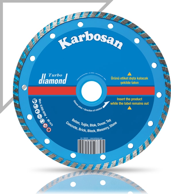 KARBOSAN Turbo Elmas Kesici Sk 115X2.22 - Beton Granit Kesici