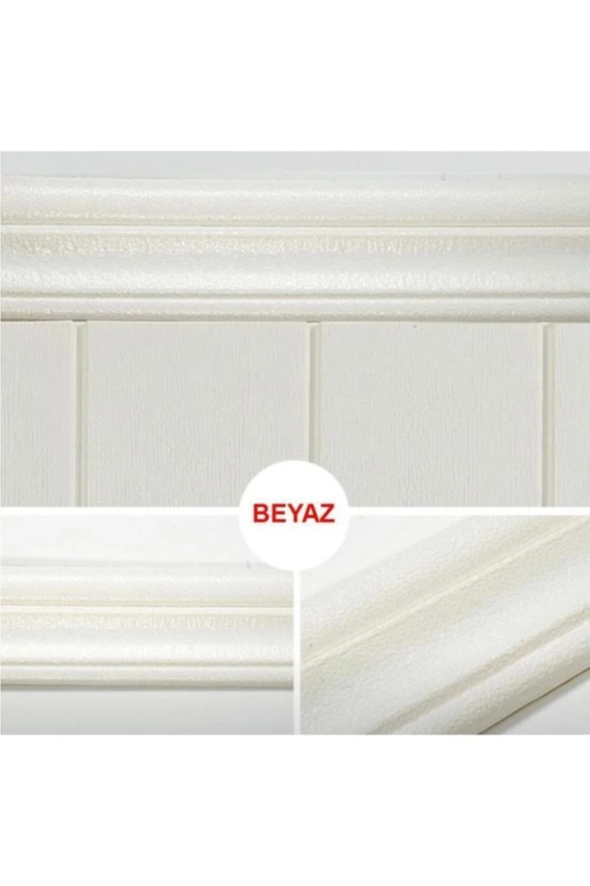 8cmx110cm 1 Adet Kırık Beyaz  Esnek Sünger Duvar Çıtası Dekoratif Yapışkanlı Çerçeve Süpürgelik