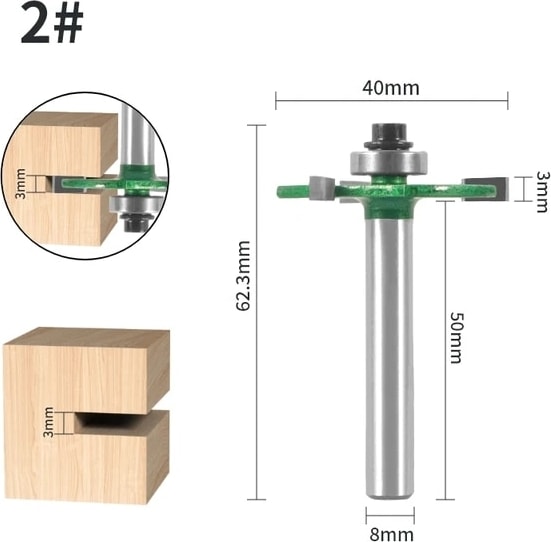 8X40X3 Yusun 1 Adet 8 mm Shank Üç Karbür T Tipi Planya Kesici Ucu Rulman Z3 Rabbeting Freze Kesicisi Ağaç Işleme Aletleri (Yurt Dışından)