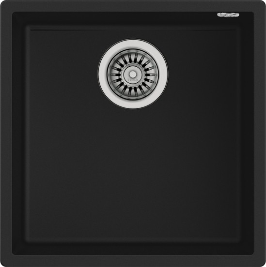 SQUARE 40.40 TG BLACK Tezgahaltı Granit Eviye Siyah 40 cm 115230025