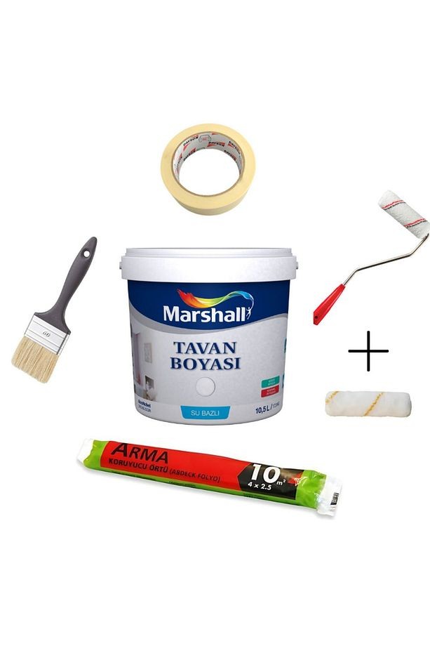 Tavan Boyası Su Bazlı 1kg Ve Ekipmanları