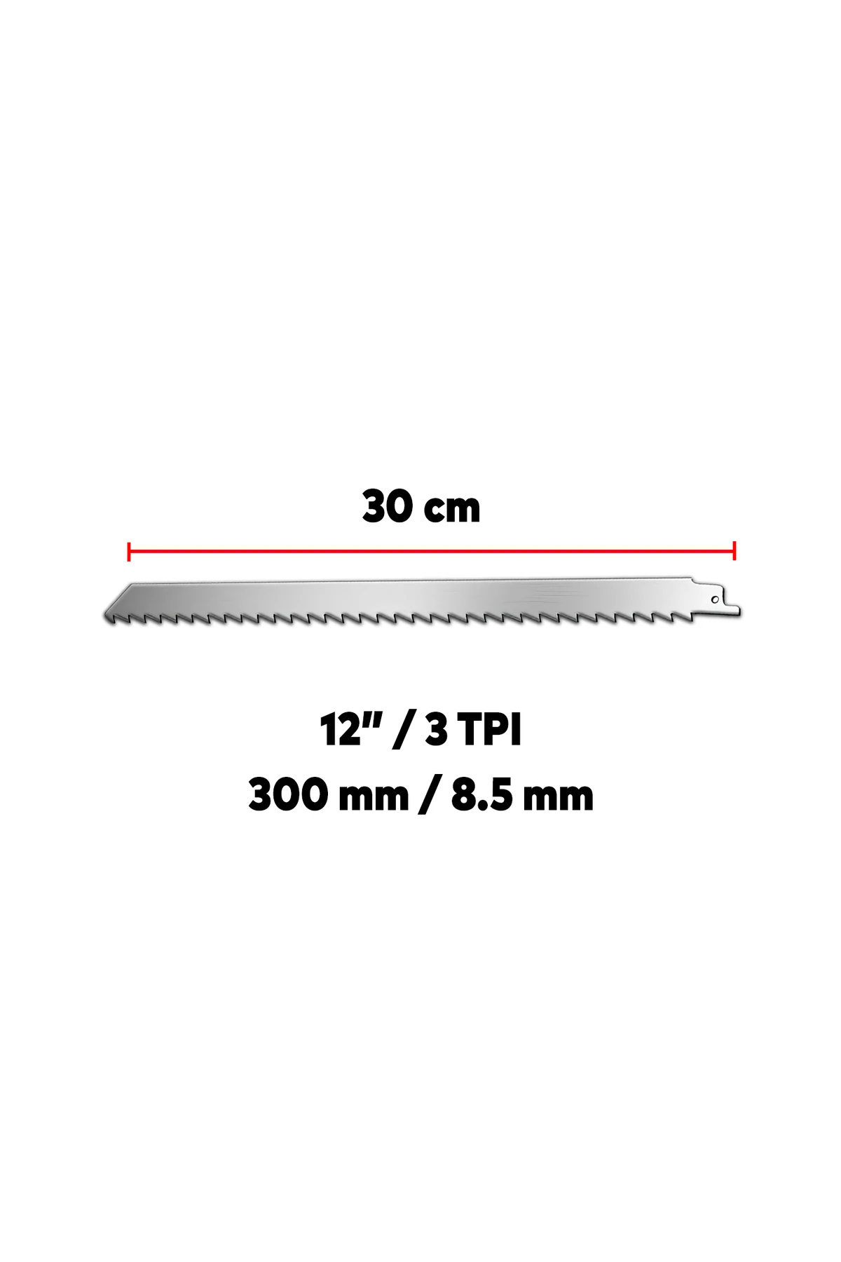 Tilki Kuyruğu Kemik Kesme Testeresi Kurban Et Paslanmaz Çelik Bıçak Buz Kesme Ağzı Ucu 30 cm (5 Adet
