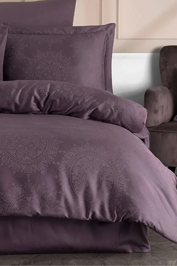 Liyosel Jakar Nevresim Takımı King Size (Battal Boy) - Nothingham Mürdüm