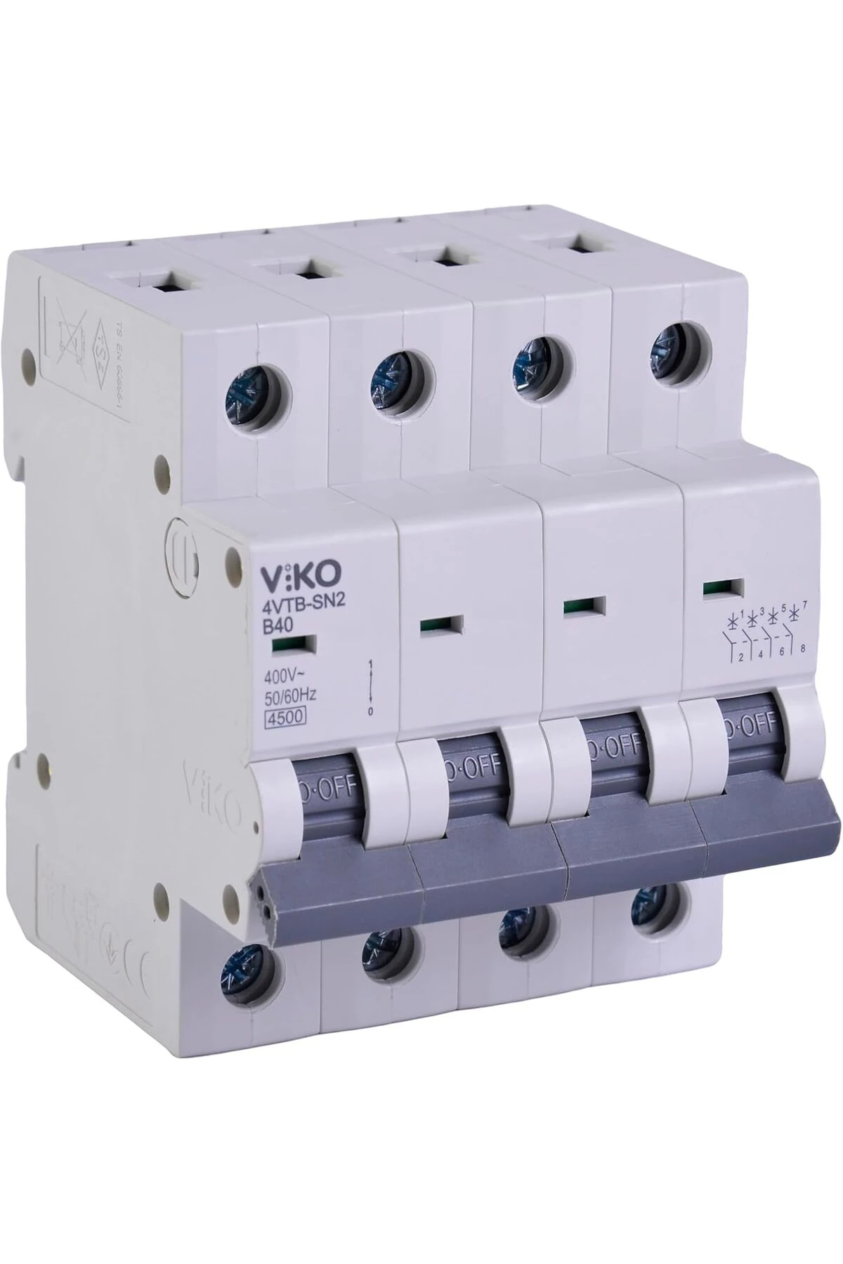 4VTB-4B40 Otomatik Sigorta 4,5kA B Tipi 4 Kutup 40A 1112712