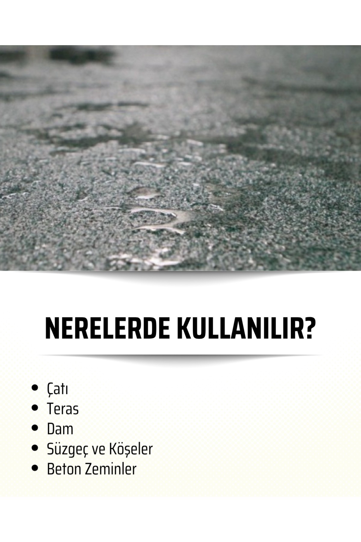 Çatı, Teras, Dam Su Yalıtım Seti - Ekonomik Çözüm Ürünü, Boya Rengi: Beyaz