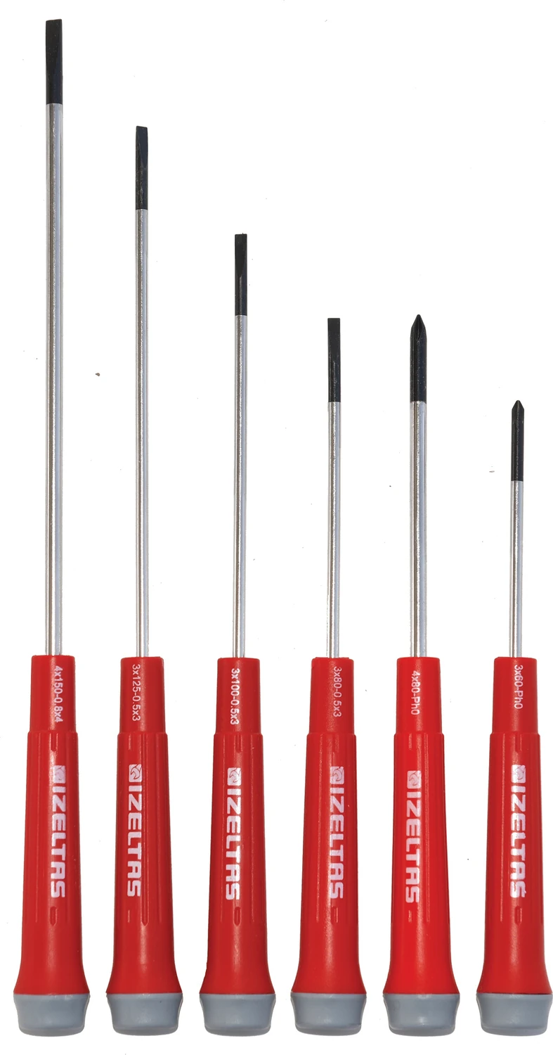 Izeltaş Elektronikçi Tip (Klemens) Tornavida Seti (6 Parça)