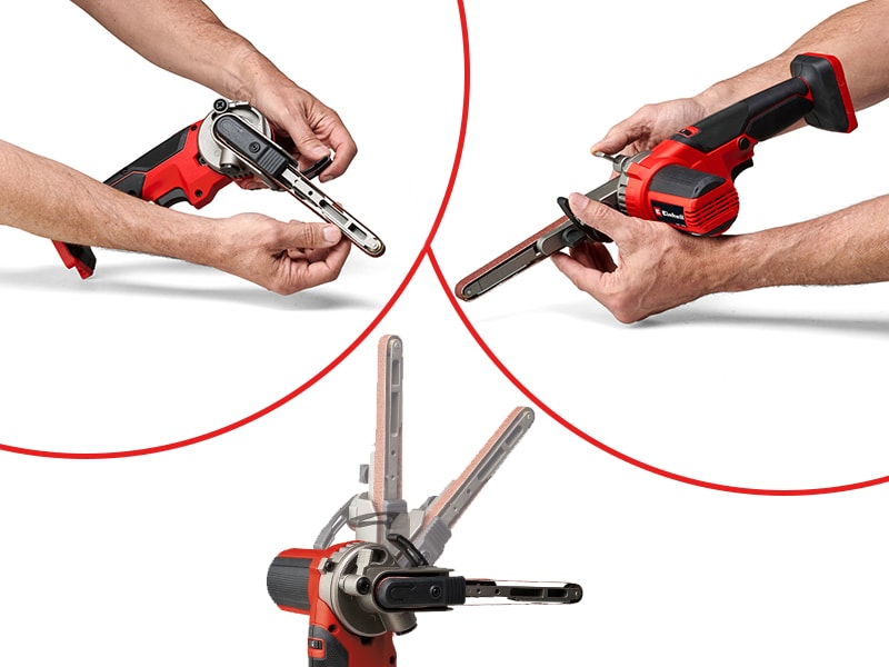 Akülü Bant Eğe TE-BF 18 Li-Solo Power X-Change (18 V, 1.700 m/dk hıza kadar, 9 mm ve 13 mm 2x zımpara kolu, 12x zımpara bandı dahil, Akü Dahil Değildir) - 4461000
