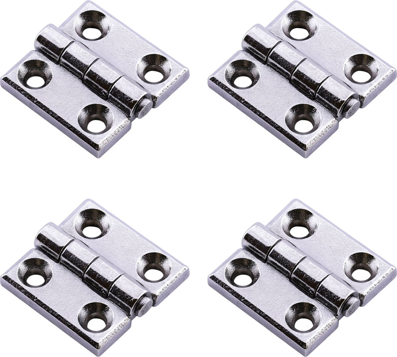 Metal 30X30 mm 4 Adet Yaprak Menteşe Gümüş Krom Kapi Pencere Dolap Mobilya Kapak Menteşe Bağlantı