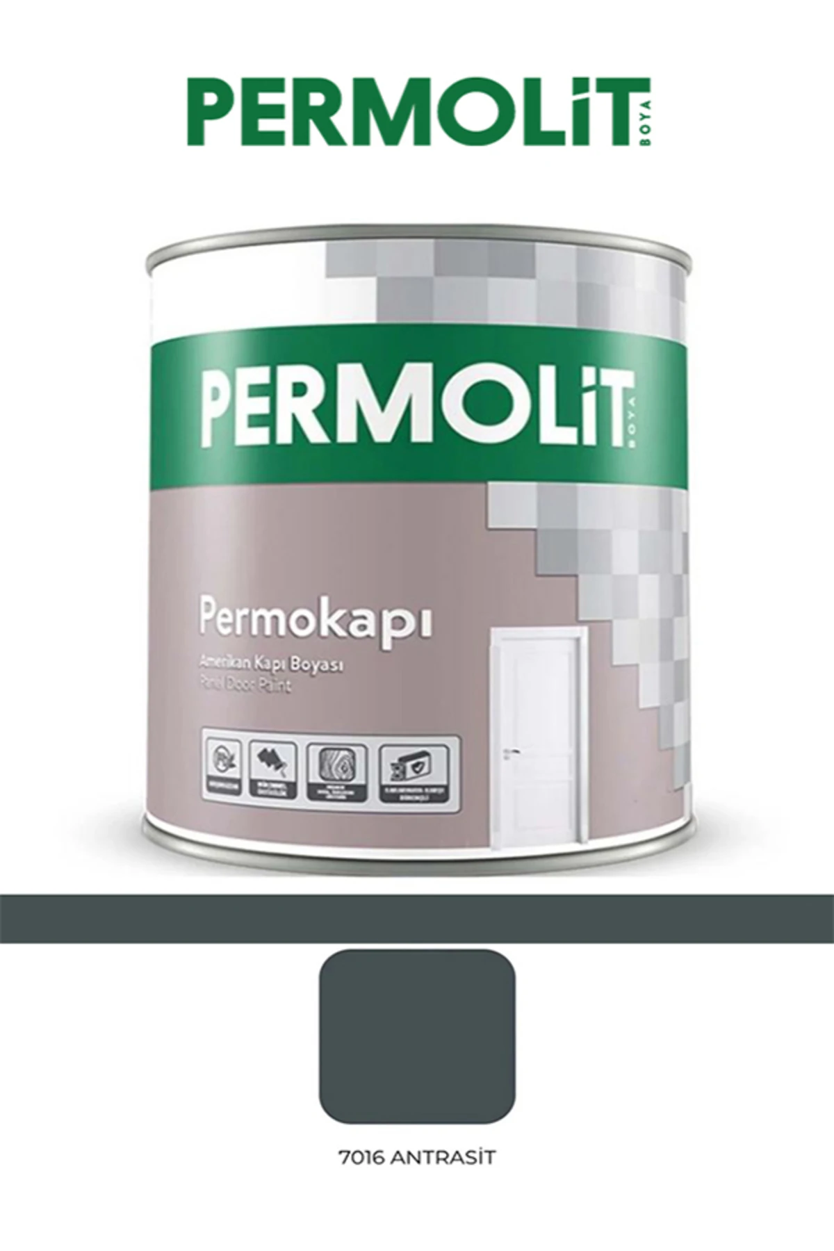 Permokapı Sentetik Amerikan Kapı Boyası Antrasit Gri