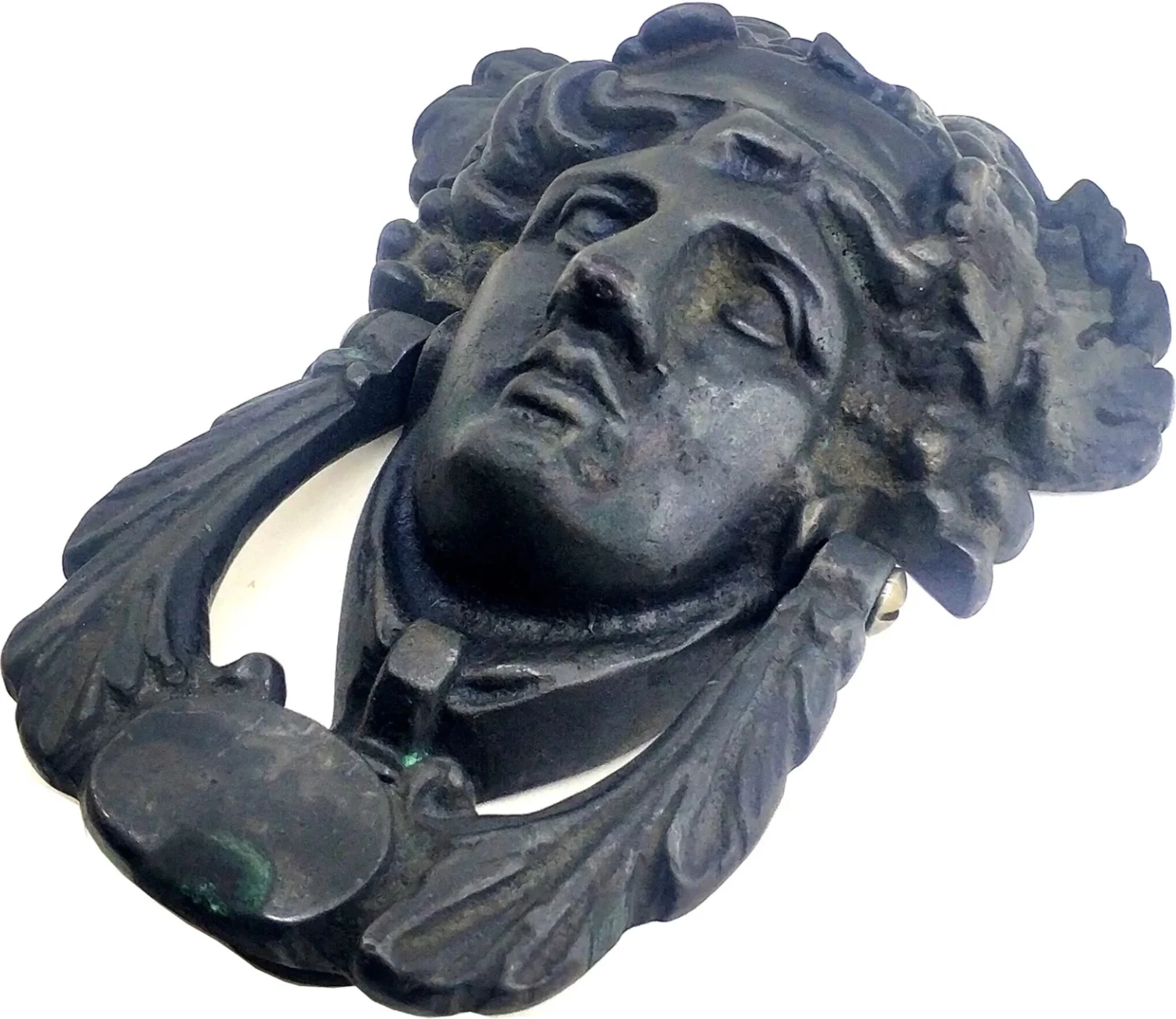 Antika Tarz Dekoratif Pirinç Sezar Kapı Tokmağı, Taktak - Oksit