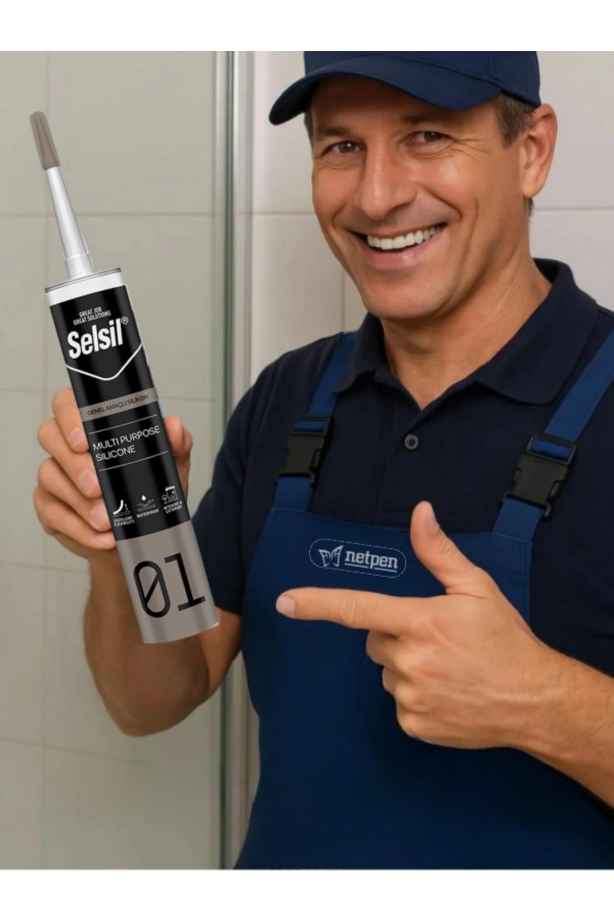 SELSİL Ga Silikon 280 Gr. Gri (10 Adet), Plastik Tabanca