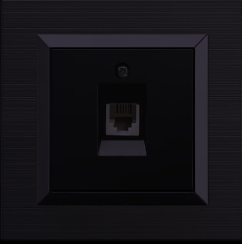 Quantum Siyah Nümeris (Telefon) Prizi (ovivo) Çerçeve Dahildir