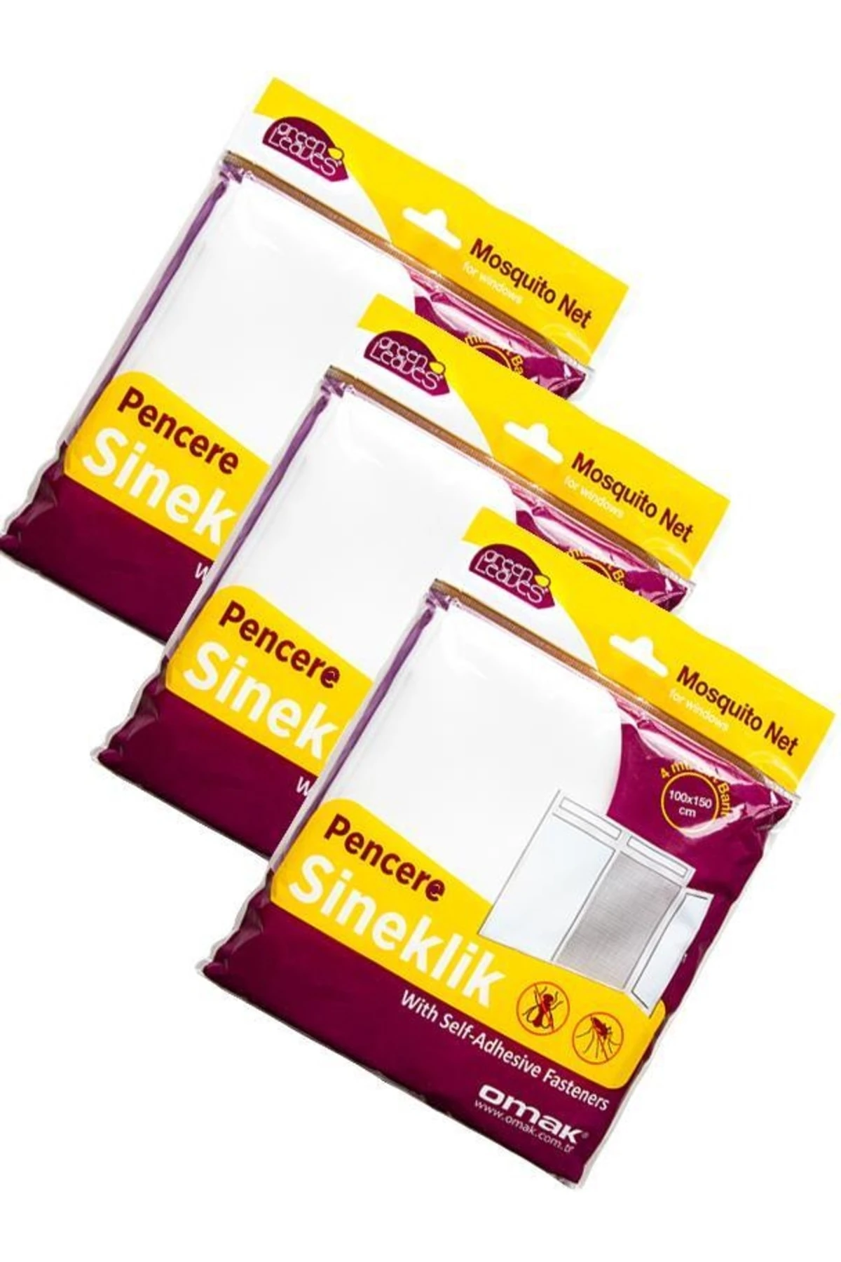 5 Li Paket Mıknatıslı 2 Adet Kapı 3 Adet Pencere Sinekliği Tülü Paketi