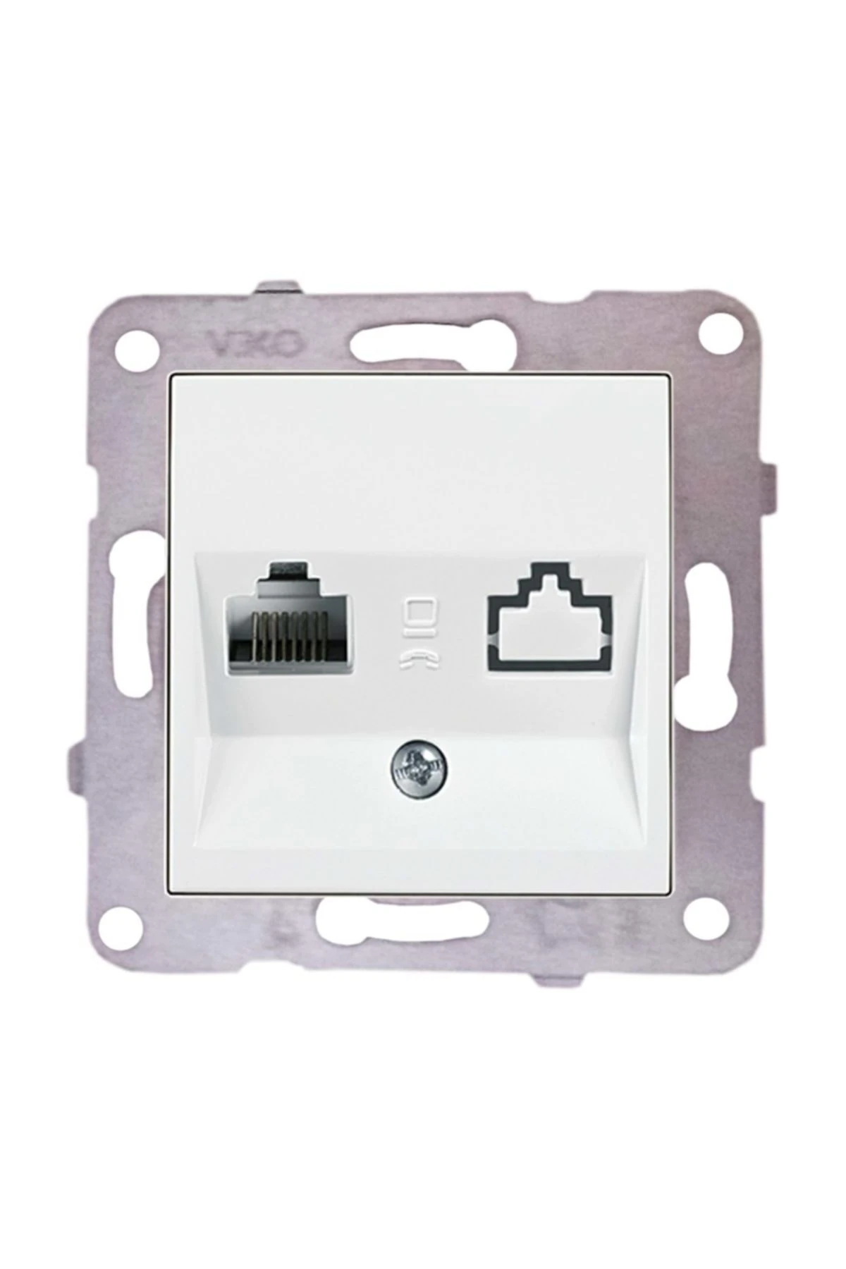 Karre / Meridian Tekli Nümeris Telefon Priz Beyaz