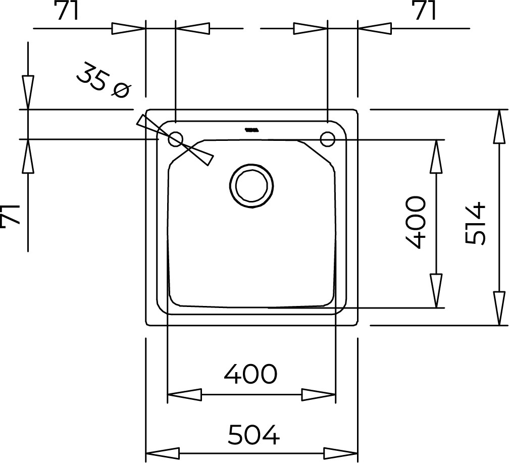 Brooklyn 50 MXp 1b Ankastre Tezgaha Sıfır Paslanmaz Çelik 50 Cm