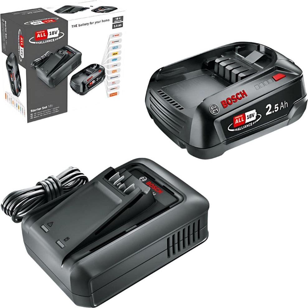 BOSCH 18V Akü Seti (2.5AH, Tek Akü + AL1844)