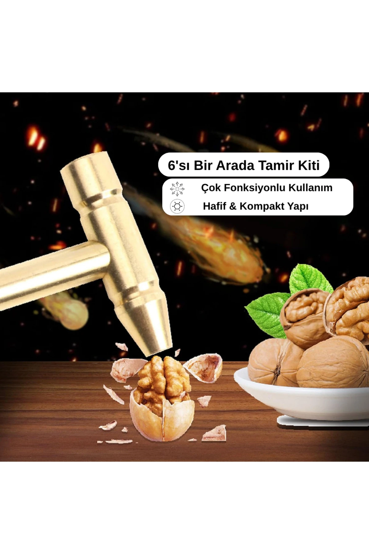 Çok Amaçlı El Aleti Çekiç Tornavida Pense Şişe Açacağı Testereli Katlanabilir Alet Seti