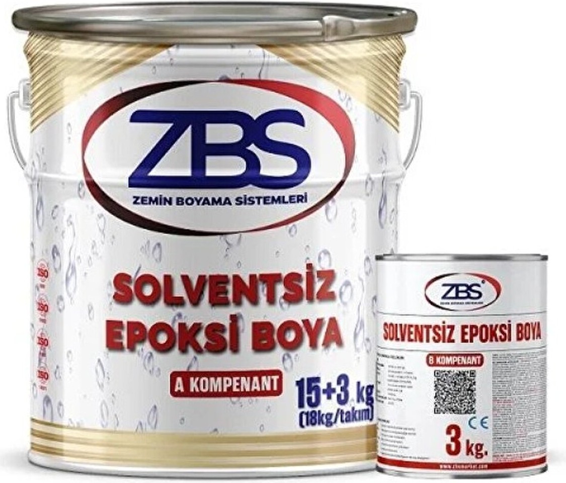 Solventsiz Epoksi Boya (16+4) 20KG/TAKIM 7035 Açık Gri