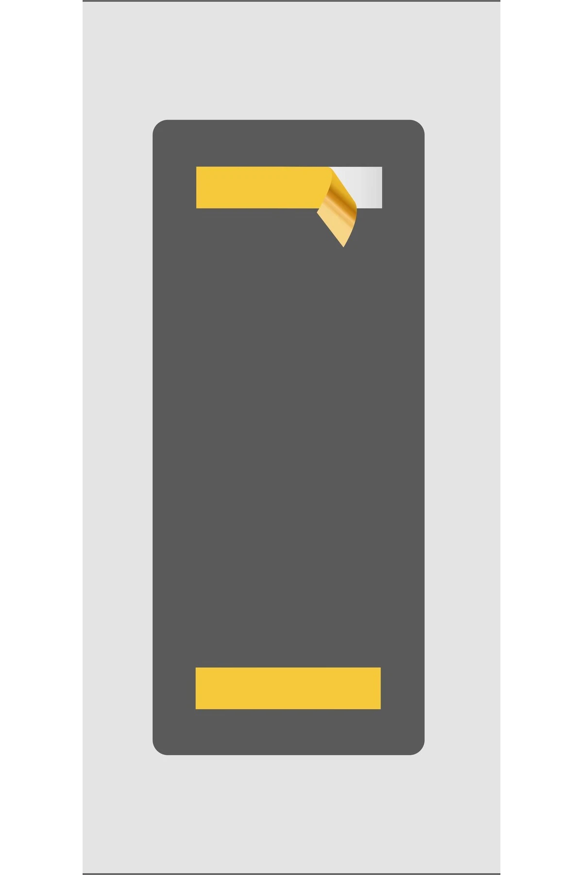 Siyah Mat Kapı Numarası Apartman, Otel, Apart Kendinden Yapışkanlı Uzun Ömürlü 12x8 Cm
