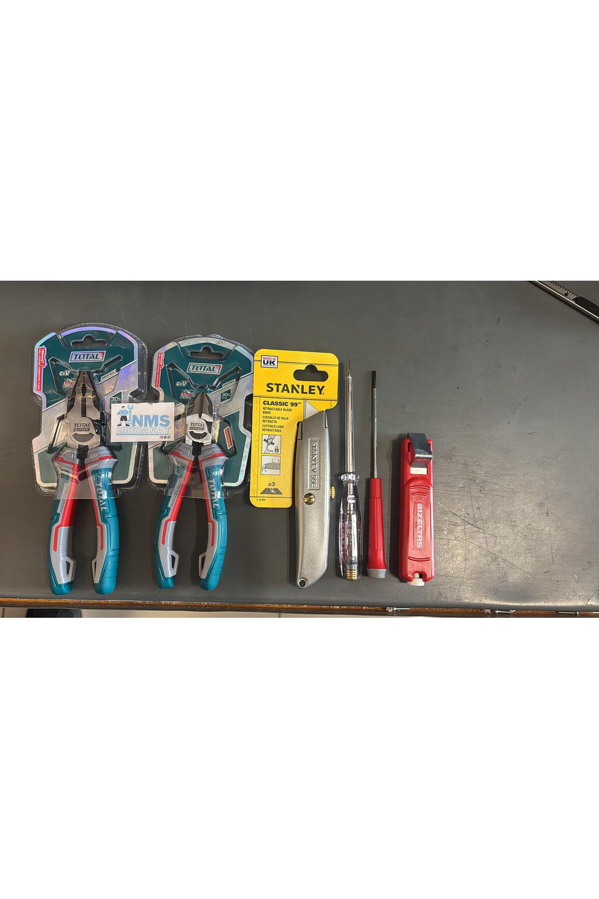 6 Parça Usta Seti 180 Mm Pense 160 Mm Yan Keski İzeltaş Set Yüksek Kalite NMS HIRDAVAT